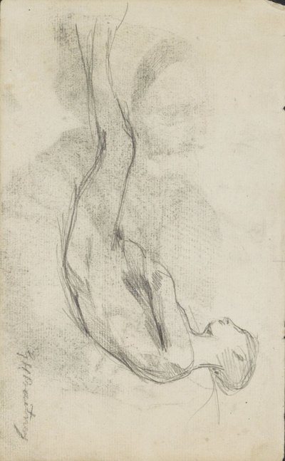 裸で横たわる 作： George Hendrik Breitner (signed by artist)