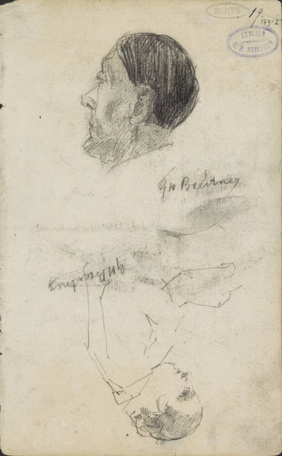 2 つの図研究 作： George Hendrik Breitner (signed by artist)