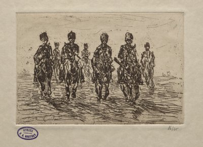 騎兵シーン。 作： George Hendrik Breitner