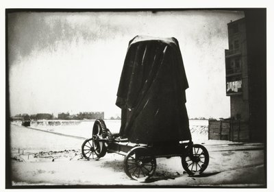 アムステルダムの Overtoom で冬の風景の中のセメント工場 作： George Hendrik Breitner