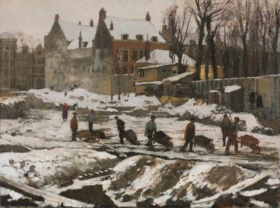 アムステルダムの建設現場 作： George Hendrik Breitner
