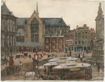 アムステルダムのダム 作： George Hendrik Breitner