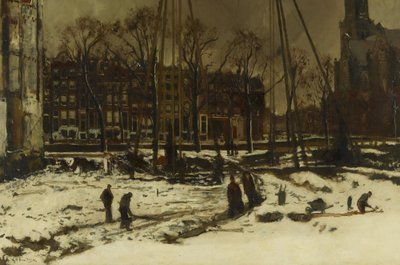 冬のラードハウス通りの突破口 作： George Hendrik Breitner