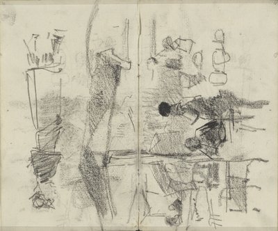 数字、おそらく市場または施設にある 作： George Hendrik Breitner