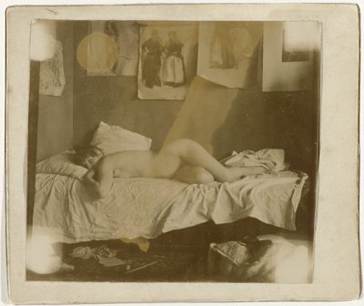 ベッドに裸で横たわるマリー・ジョーダン 作： George Hendrik Breitner
