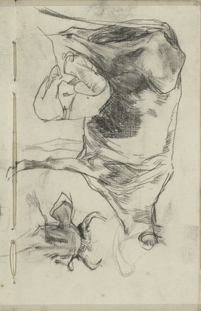 搾乳農家と牛の頭 作： George Hendrik Breitner