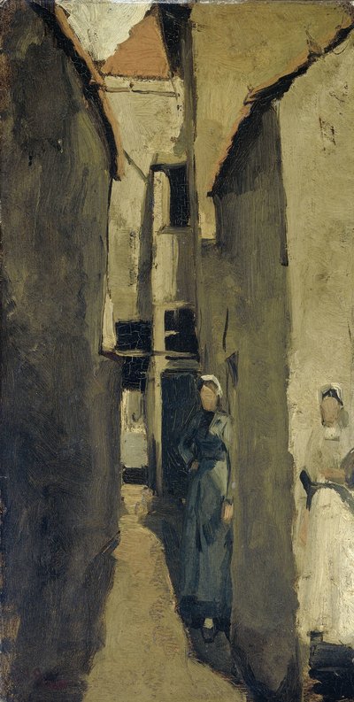 ハーグまたはスヘフェニンゲンの近所の通り 作： George Hendrik Breitner