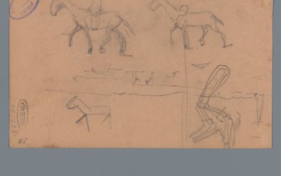 Pferde und eine Landschaft mit Bebauung 作： ジョージ・ヘンドリック・ブライトナー