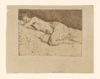 リクライニング女性ヌード 作： George Hendrik Breitner