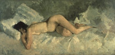 ヌード、1887年頃のリクライニング 作： George Hendrik Breitner