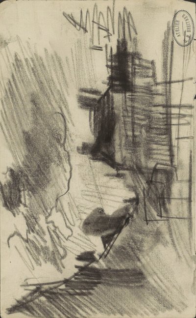 街並み、おそらくアムステルダム 作： George Hendrik Breitner