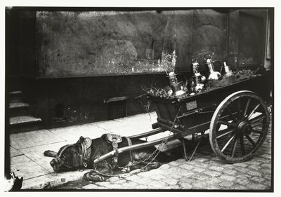 バスのカートの前のドラフト犬 作： George Hendrik Breitner