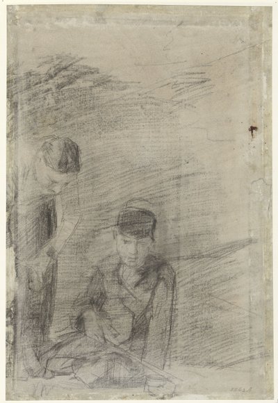 遊んでいる 2 人の男の子 作： George Hendrik Breitner