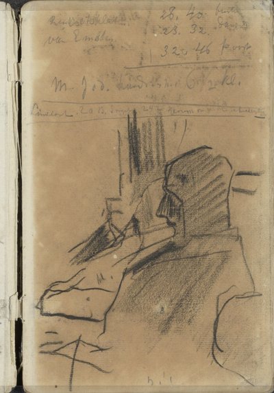 二人の着席男性 作： George Hendrik Breitner