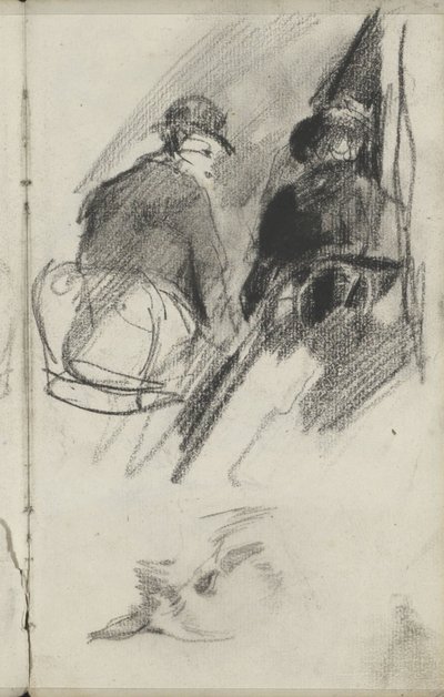フォーゲルコップと 2 つの図形研究 作： George Hendrik Breitner