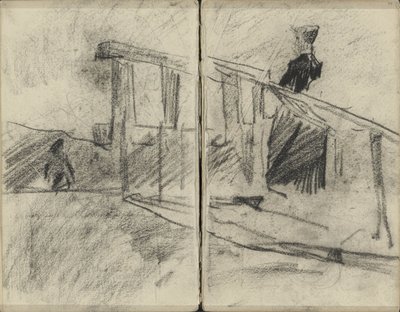 女性、おそらく橋の上 作： George Hendrik Breitner