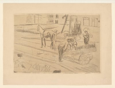 アムステルダムの建設現場 Sint Agnietenstraat での作業 作： George Hendrik Breitner