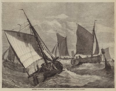 イギリスの漁業、6号、リーボートはシュリンプ 作： George Henry Andrews