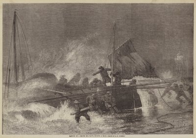 強風時の北海あくびの打ち上げ 作： George Henry Andrews