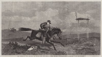 アメリカンポニーエクスプレス、ミズーリ川からサンフランシスコまでの途中 作： George Henry Andrews