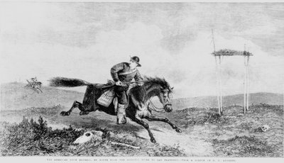 アメリカンポニーエクスプレス、ミズーリ川からサンフランシスコまでの途中 作： George Henry Andrews