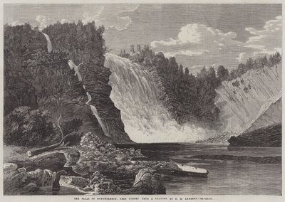 ケベック州の近くのモンモランシーの滝 作： George Henry Andrews