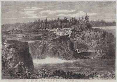 ケベック州の近くにあるショーディエールの滝 作： George Henry Andrews