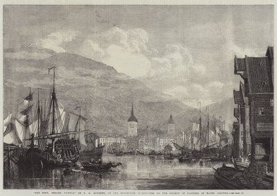 ポート、ベルゲン、ノルウェー 作： George Henry Andrews