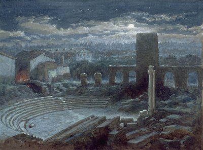 ローマ劇場、アルル、月光 作： George Henry Andrews