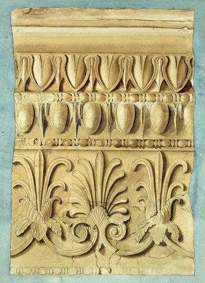 建築の断片、1837（紙にトイレ） 作： George Henry Bailey