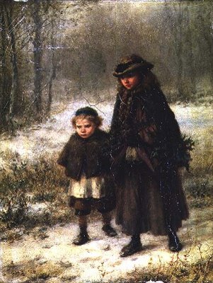 冬の朝の散歩 作： George Henry Boughton
