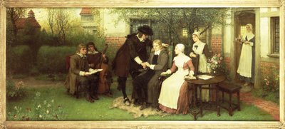 アンドリューマーベル（1621-78）が友人のジョンミルトン（1608-74）を訪問 作： George Henry Boughton