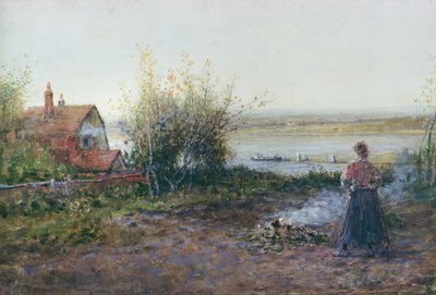 フェリクストウ近くのボージーフェリー 作： George Henry Boughton