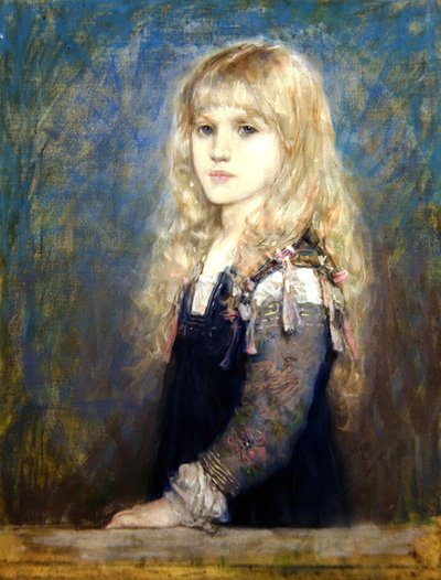 エスム・ロブの肖像（紙にカラーチョーク）（350756も参照） 作： George Henry Boughton