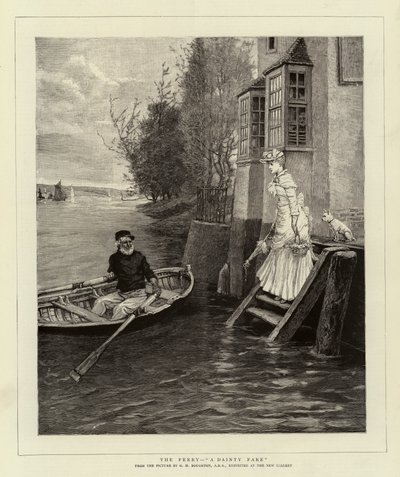 フェリー、可愛らしい運賃 作： George Henry Boughton