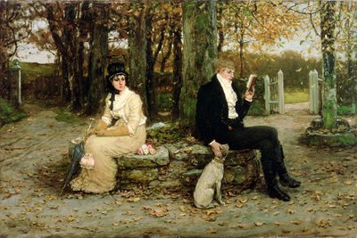 衰退するハネムーン、1878 作： George Henry Boughton