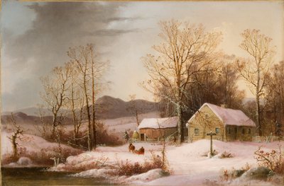 冬の農場 1860年 （油彩・キャンバス） 作： George Henry Durrie