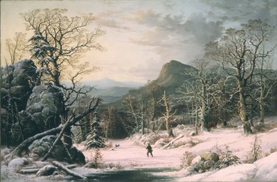 冬の森のハンター 作： George Henry Durrie