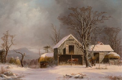 ニューイングランドの冬景色 作： George Henry Durrie