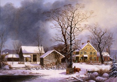 田舎の冬、1862 作： George Henry Durrie