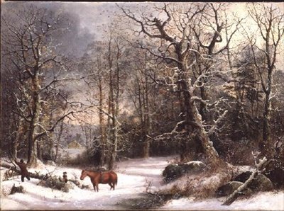 冬の木こり 作： George Henry Durrie