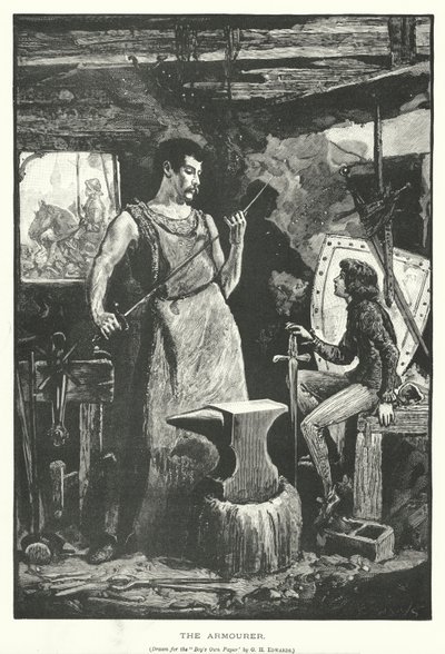 The Armourer (エングレービング) 作： George Henry Edwards