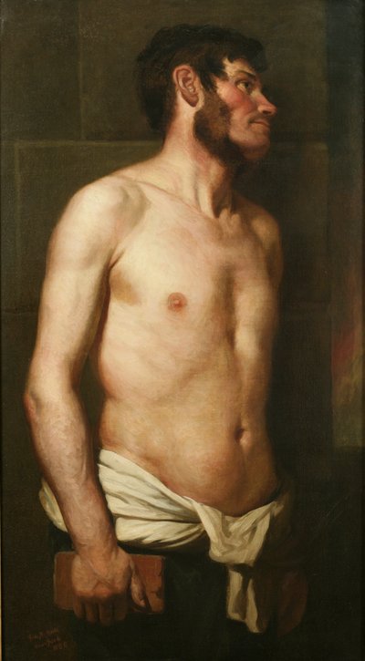 死んだウサギ（ヌードの研究またはアイルランド人の研究）、1858 作： George Henry Hall
