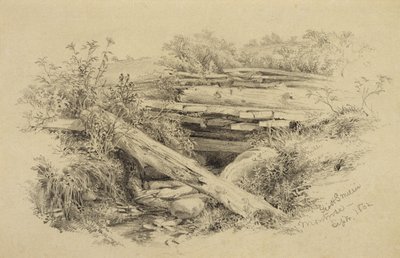 モントローズ、ニューヨーク、1862（紙に黒鉛） 作： George Henry Smillie