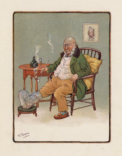 おじいちゃん（カラーリトグラフ） 作： George Henry Thompson