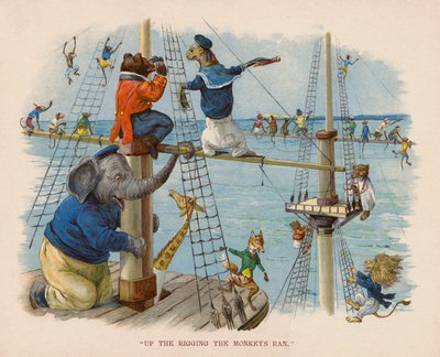 動物たちの海への旅』の挿絵（カラーリトグラフ） 作： George Henry Thompson