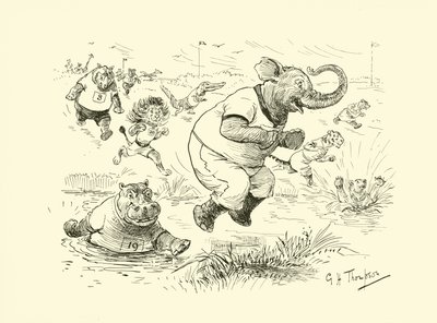 オリンピックの動物たち（リトグラフ） 作： ジョージヘンリートンプソン