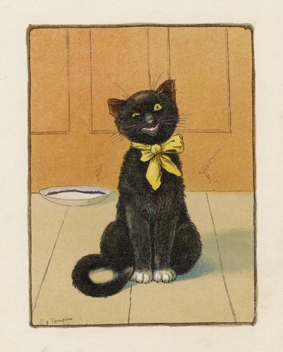 ザ・キャット（カラーリトグラフ） 作： George Henry Thompson
