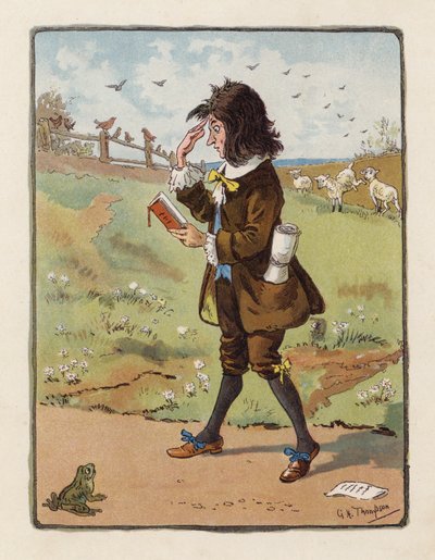 詩人（カラーリトグラフ） 作： George Henry Thompson