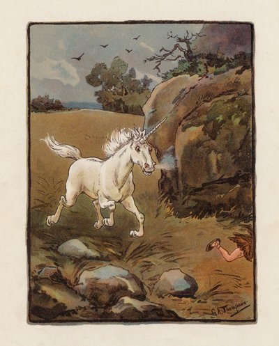 ユニコーン（カラーリトグラフ） 作： George Henry Thompson